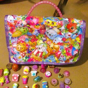 HUGE Shopkins Lot of 115 Figures and Carrying Case Mixed !! Rares Foods Cuties